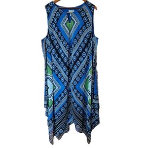 Catherine's Lightweight A Line Dress Womens 3X Summer Asymmetrical Boho Chic NWT